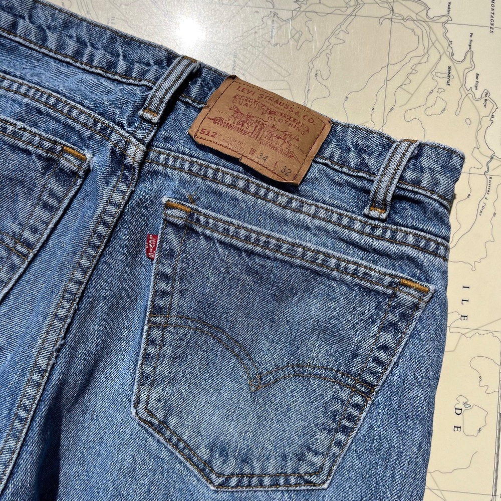 Vintage Levi's 512 Slim Tapered 34 x 32 Jeans